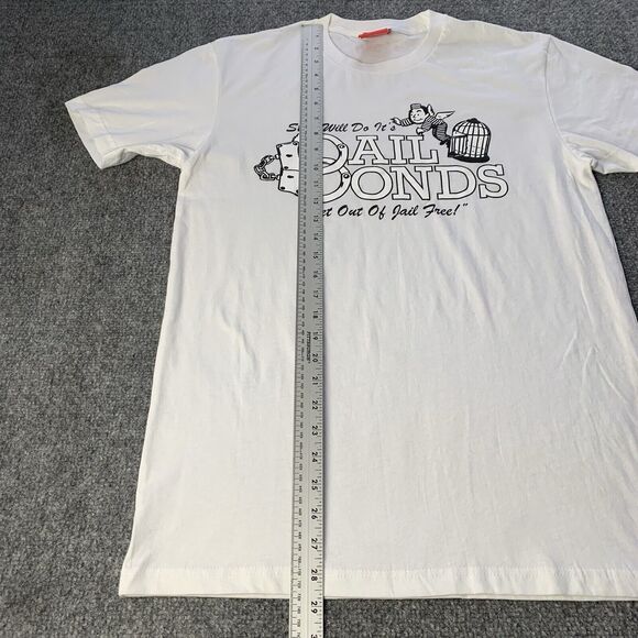 Full Send T-shirt Mens Medium Bail Bonds Steve Will Do It White Tee Nelk Boys - Picture 9 of 11